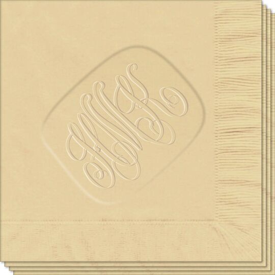 Monogram Embossed Beverage Napkins